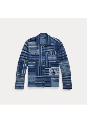 Patchwork Cotton-Linen Cardigan