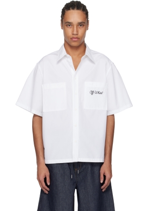 Off-White White Script Summer Shirt