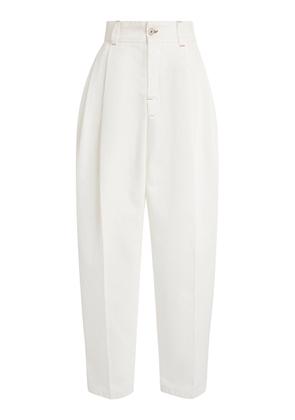 Jacquemus - Le De-Nîmes Curzio Rigid High-Rise Tapered Jeans - White - 25 - Moda Operandi
