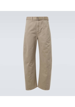 Lemaire Twisted belted barrel-leg jeans