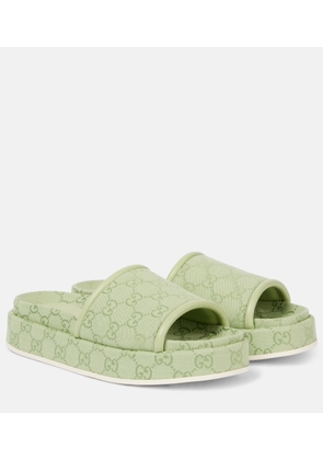 Gucci GG Canvas platform slides