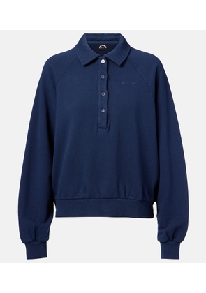The Upside Elle logo cotton terry polo shirt