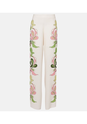 Adriana Degreas Inamorata printed high-rise wide-leg pants