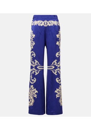 Etro Printed mid-rise straight pants