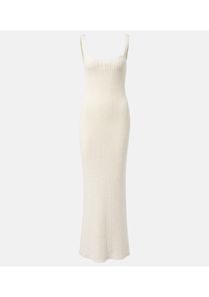 Khaite Lex ribbed-knit silk maxi dress