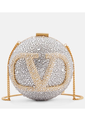 Valentino Garavani VLogo Signature Mini embellished crossbody bag