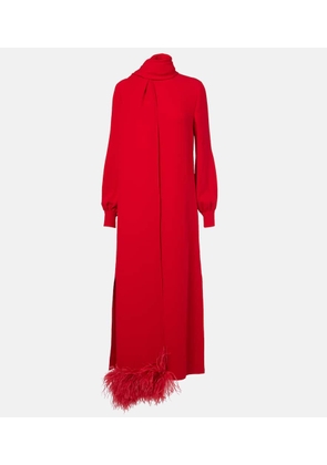 Valentino Cady Couture feather-trimmed gown