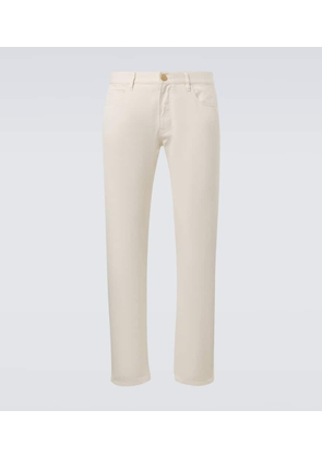 Giorgio Armani Cotton and silk straight pants
