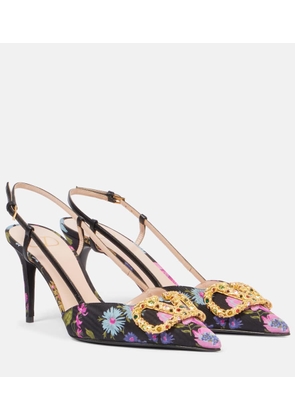 Valentino Garavani VLogo Signature 80 floral slingback pumps
