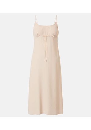 Simone Rocha Bow-detail crÃªpe de chine slip dress