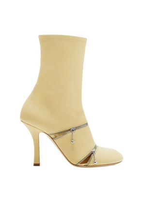 Burberry Peep 100 Leather Ankle Boots