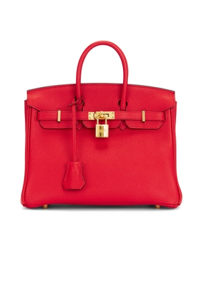 hermes Hermes Togo Birkin 25 Handbag in Rouge Coeur - Red. Size all.