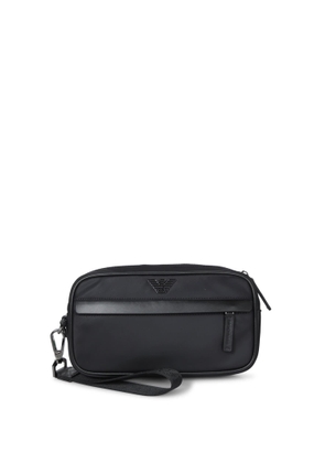 Emporio Armani Logo Black Nylon Waist Bag