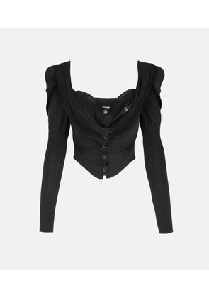 Vivienne Westwood Bea Corset Cardigan Merino Wool / Silk Black 38 Women
