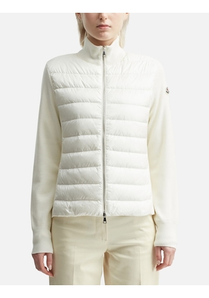 Padded Wool Zip-Up Cardigan