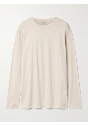 LEMAIRE - Silk-jersey T-shirt - Cream - xx small,x small,small,medium,large,x large