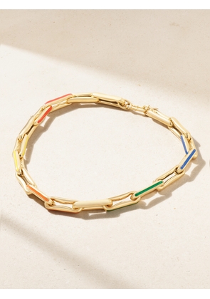Lauren Rubinski - Large 14-karat Gold And Enamel Necklace - One size
