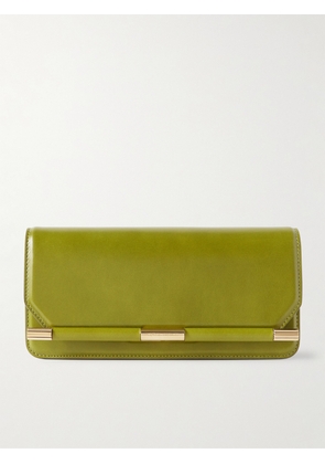 Victoria Beckham - 202 Crinkled-leather Clutch - Green - One size