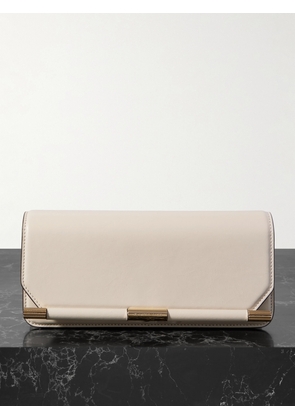 Victoria Beckham - 202 Crinkled-leather Clutch - Ivory - One size