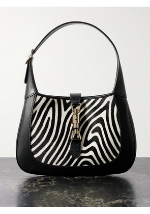 Gucci - Jackie 1961 Zebra-print Calf Hair And Leather Shoulder Bag - Animal print - One size
