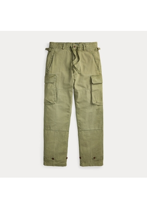 Relaxed Fit Herringbone Twill Cargo Trou