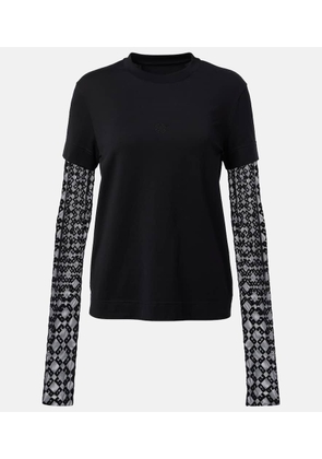 Givenchy Monogram 72 Glitter layered cotton T-shirt