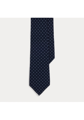 Geometric-Patterned Silk Crepe Tie