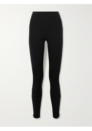 Spanx - Spanxsupersmooth™ Perfectfit Zip-embellished Stretch-ponte Leggings - Black - x small,small,medium,large,x large