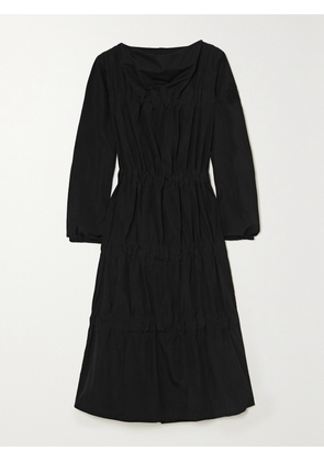 Moncler Genius - + 1 Jw Anderson Tiered Ruched Poplin Dress - Black - IT38,IT40,IT42,IT44,IT46