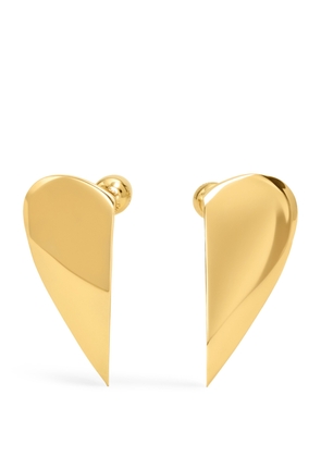Alaïa Brass Demi Le Coeur Earrings
