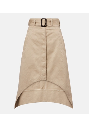 Givenchy Monogram 72 cotton twill midi skirt