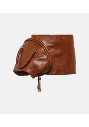 Acne Studios Low-rise leather miniskirt
