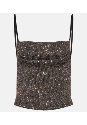 Altuzarra Diaplo metallic knit crop top