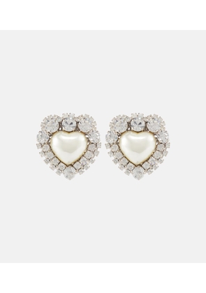 Alessandra Rich Faux pearl clip-on earrings