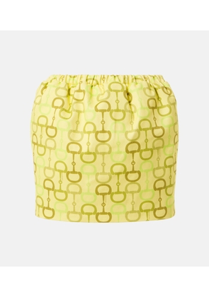 Gucci Printed cotton miniskirt