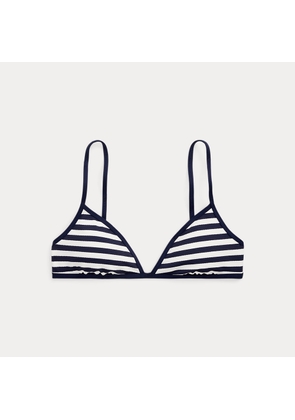 Striped V-Neck Bikini Top