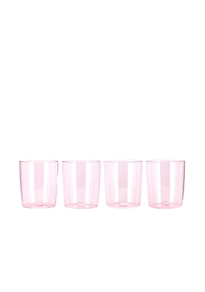 HAWKINS NEW YORK Essential Glass Medium Set Of 4 in Blush - Blush. Size all.