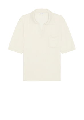 Saint Laurent Polo Manches Courtes in Ecru - Cream. Size L (also in ).