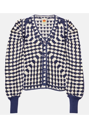 Farm Rio Crochet cotton-blend cardigan