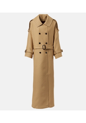 Gucci GG wool and silk crepe trench coat