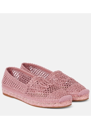 Chloe Isla logo crochet espadrilles
