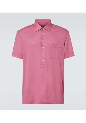 Tom Ford Silk and linen polo shirt