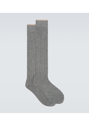 Brunello Cucinelli Ribbed-knit cotton socks