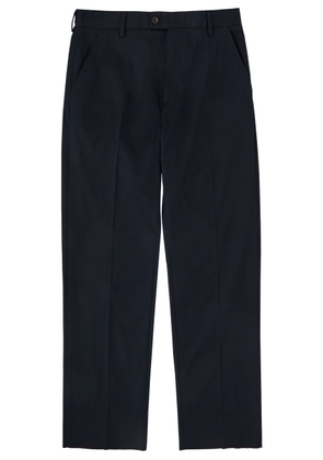 Alexander Mcqueen Straight-leg Cotton-poplin Chinos - Navy - 46 (IT46 / S)