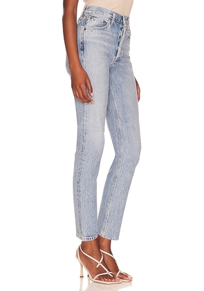 AGOLDE Riley High Rise Straight Crop Jeans in Blue. Size 32. Also in 33, 34.