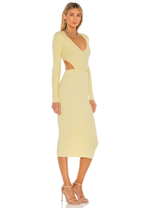 Camila Coelho Rosabella Midi Dress in Yellow. Size L. Also in XL.