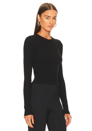 AGOLDE Alma Shrunken Crew Neck Tee in Black. Size L. Also in M, S, XL, XS.