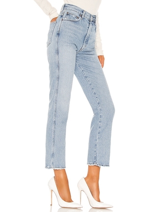 AGOLDE Pinch Waist High Rise Kick Jeans in Blue. Size 23. Also in 24, 30, 31, 32, 33, 34.