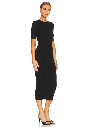 Enza Costa Half Sleeve Crew Midi Dress in Black. Size S. Also in M, XS.