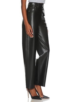 AGOLDE Recycled Leather Broken Waistband in Black. Size 32. Also in 33.